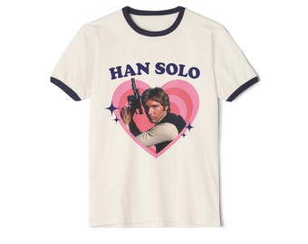 Han Solo Shirt, Han Solo Ringer T-shirt, Harrison Ford Tee, Harrison Ford as Han Solo t-shirts