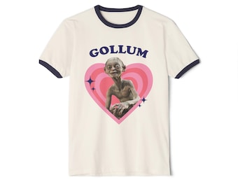 Gollum Shirt, Gollum Ringer T-shirt, Gollum Tee, Gollum t-shirts