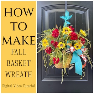 Wie erstelle ich einen Herbstkranz, DIY Herbst Korb Kranz, How To Video, Kranzherstellung Tutorial, DIY Herbst Dekor