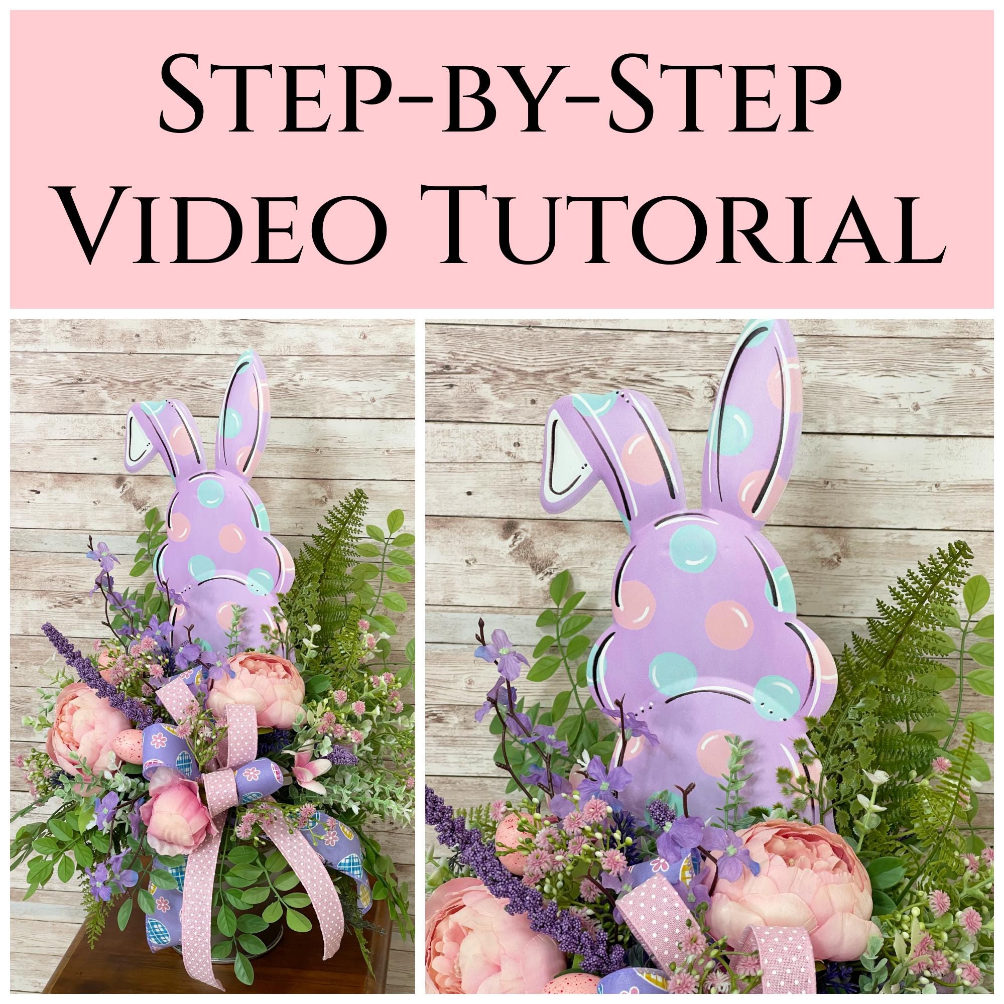 How to Make a Floral Arrangement for Easter, DIY Bunny Centerpiece, How ...
