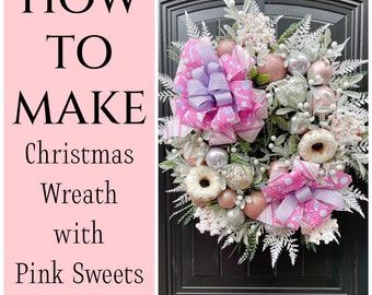 DIY Christmas Wreath, How to Make a DecoMesh Christmas Wreath, Holiday How to Video, Do It Yourself Christmas Decor