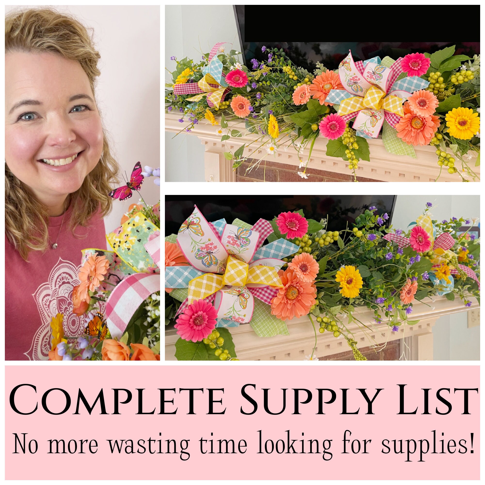 How to Make a Spring Garland, DIY Spring Garland, How to Video, Wreath ...