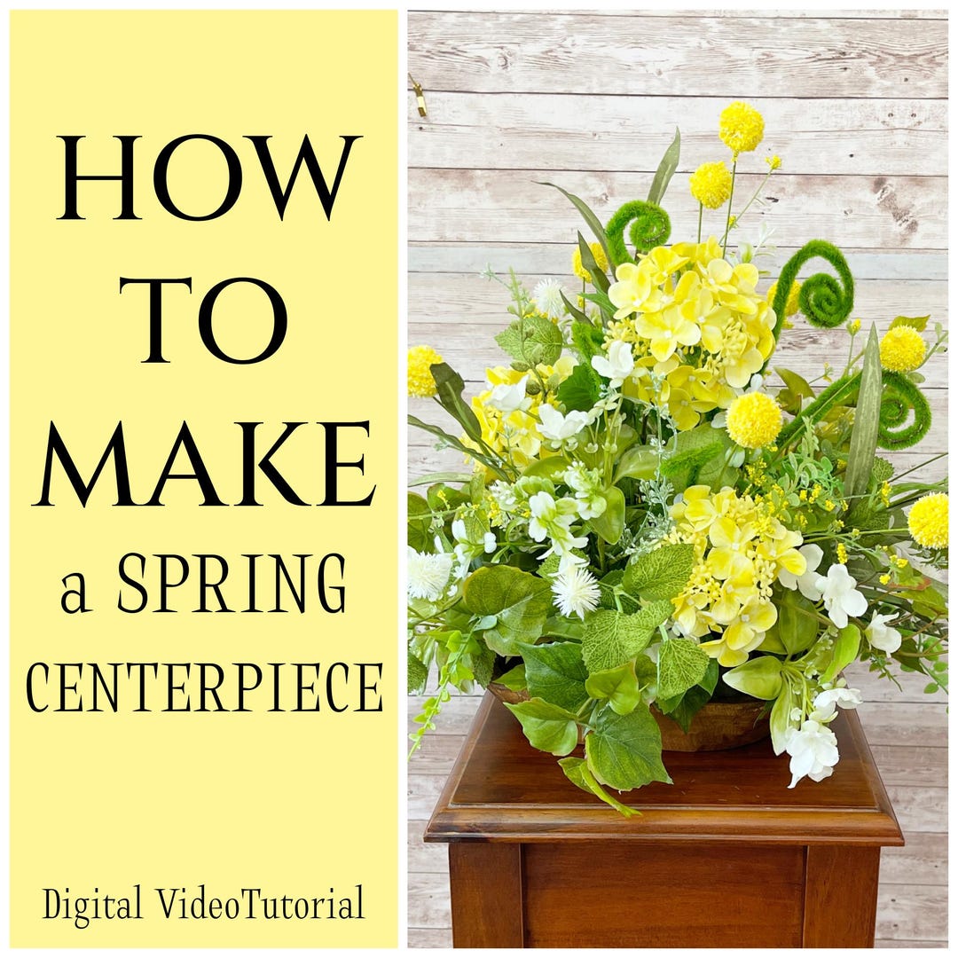 How to Make a Floral Arrangement for Spring, DIY Flower Centerpiece for ...
