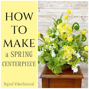How to Make a Floral Arrangement for Spring, DIY Flower Centerpiece for Bridal Shower, How to Video, Do It Yourself Spring Decor