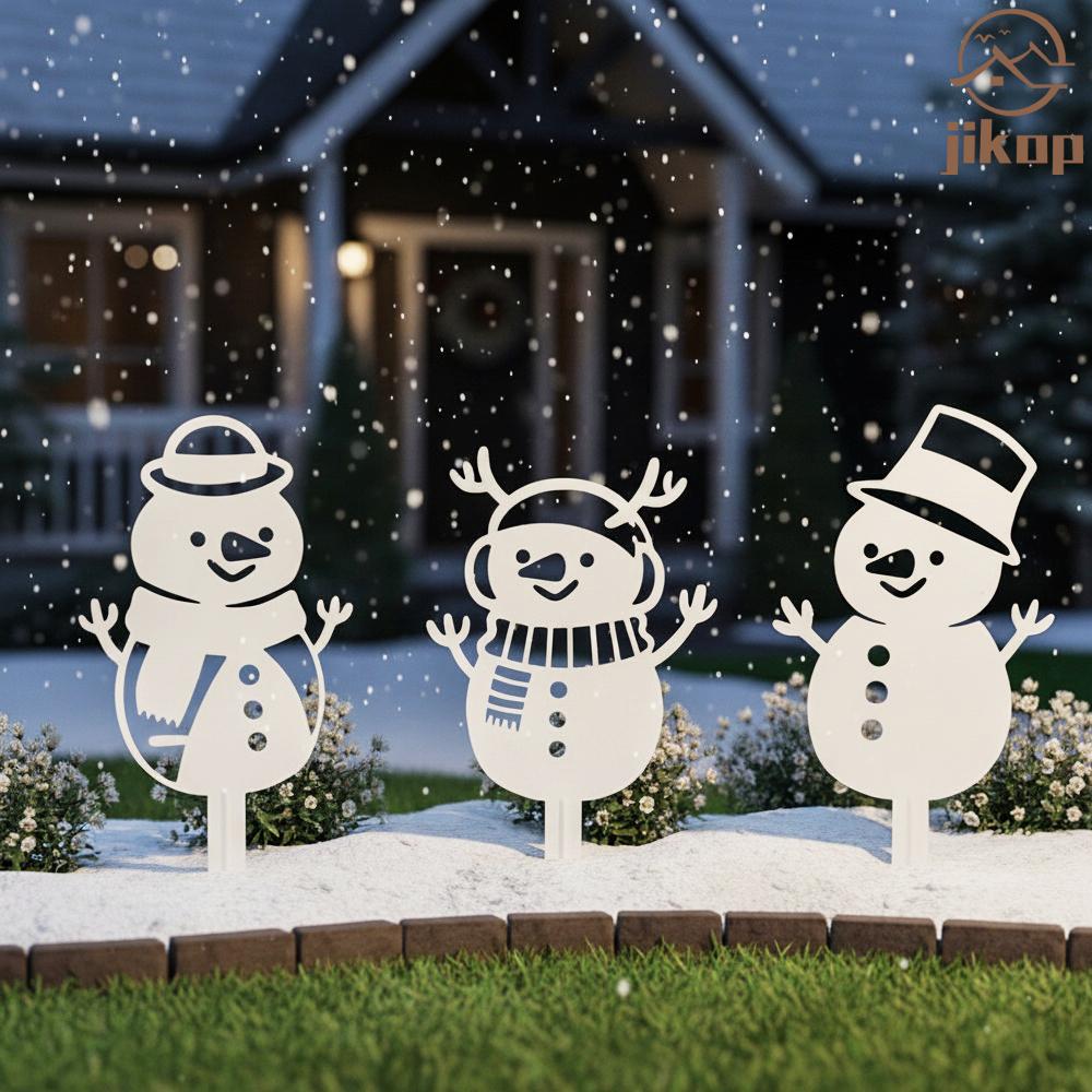 32 Christmas Yard Decor Ideas for a Festive Lawn 6 Frosty Snowman Lawn Stake,Jolly Snowman Lawn Stake,Winter Snowman…