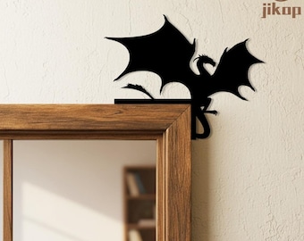 Metal Door Frame Decoration,Fantasy Dragon Archway,Mythical Creature Metal Sign,Dragon Lover's Home Gift,Custom Dragon Lair Ornament Display
