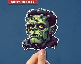 Frankenstein Monster Sticker: Funny Halloween Vinyl Decor