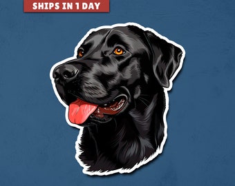 Bonita pegatina de vinilo de perro labrador, regalo para amantes de los perros