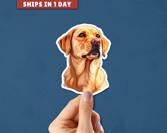 Pegatina de perro labrador: vinilo brillante para amantes de los perros