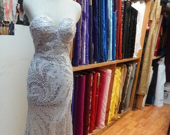 White Beaded Gown