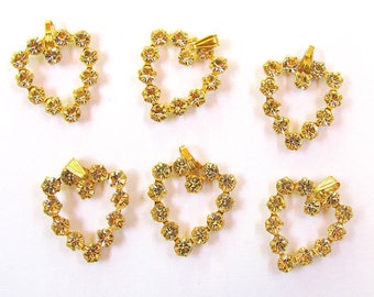 Set of 28 Clear Rhinestone Hearts Iron on Transfer BUY 2, GET 1 FREE - Etsy