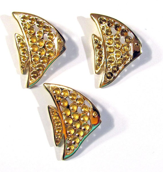 3 Fish Brooch Pin Findings 1.5 Inch - Etsy