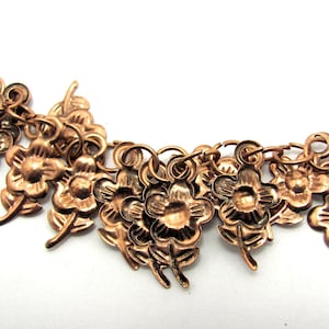1 ft. Antique Copper Flower Charm Chain