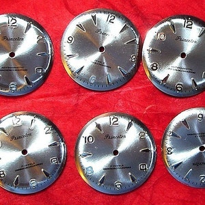 6 Silver Watch Faces 29mm Round