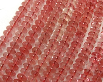 72 Cherry Quartz Rondelle Spacer Beads 8x4 mm