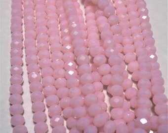 70 Faceted Pink Jade Rondelle Beads 8x6 mm