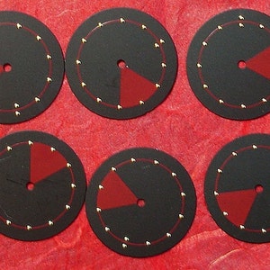 6 Black Red Watch Face Lot 26 mm