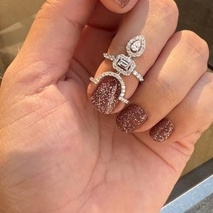 0.680 Fancy Shape Nail Ring With Stunning Design | Nail Jewelry |Hand Jewelry For Women | Lab Grown Diamond Ring | Valentine Gift For Her