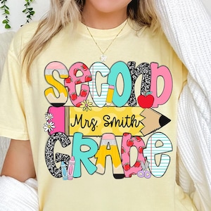 Second Grade Teacher Shirt, Back to School 2nd Grade Tee, Second Grade Teacher Tshirt, Elementary Teacher Shirts, 2nd Grade Dream Team Tee
