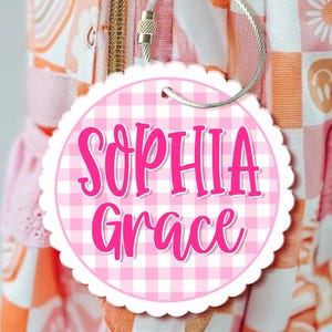 Personalized Kids Backpack Keychains, Custom Name Bag Tags for Kids, Sports Bag Keychain, Name Keychain, Diaper Bag Name Tag, Lunchbox Tag