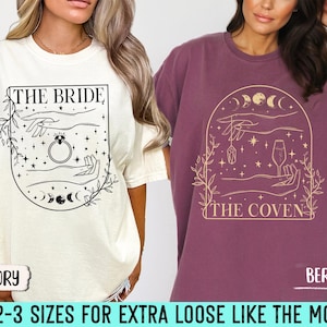 Halloween Bachelorette Party Shirt, The Bride Coven Bachelorette Tee, Witchy Bridal Shower Tee, Gothic Wedding,  Mystical Bach Shirt