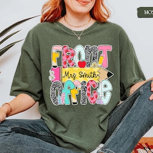 Personalized School Front Office Shirt, School Office Squad Shirt, School Reception Shirt, Front Office Crew Shirt, Secretary Admin Shirt image 7