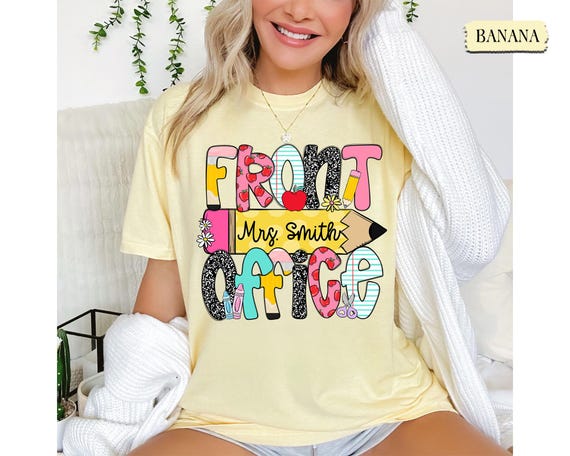 Personalized School Front Office Shirt, School Office Squad Shirt, School Reception Shirt, Front Office Crew Shirt,  Secretary Admin Shirt