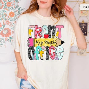 Personalized School Front Office Shirt, School Office Squad Shirt, School Reception Shirt, Front Office Crew Shirt, Secretary Admin Shirt image 3