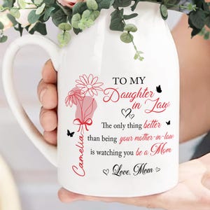 Personalized Mother-Daughter Flower Vase, The Only Thing Better Than Being Your Mother, New Mom Gift, Mothers Day Gift for Daughter In Law