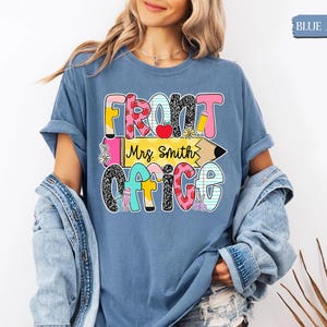 Personalized School Front Office Shirt, School Office Squad Shirt, School Reception Shirt, Front Office Crew Shirt, Secretary Admin Shirt image 6