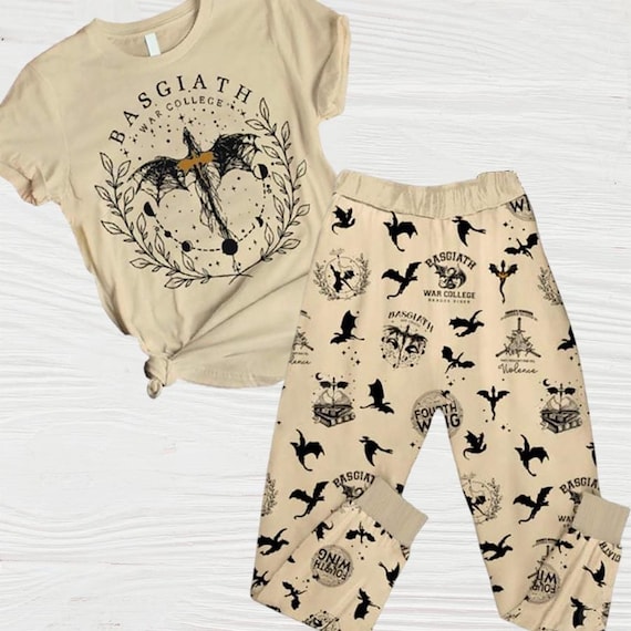 Fourth Wing Pajamas Set, Basgiath War College Women Pajamas