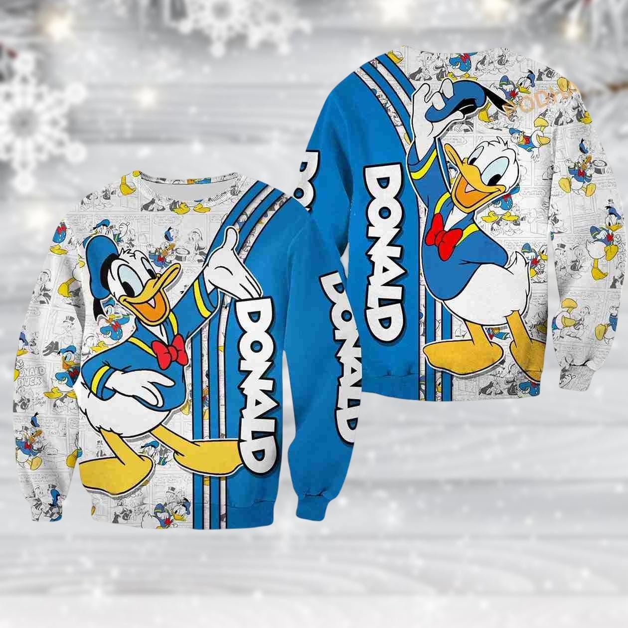 Discover Donald Duck Ugly Christmas Sweater, Disney Winter Sweater Holiday Gift