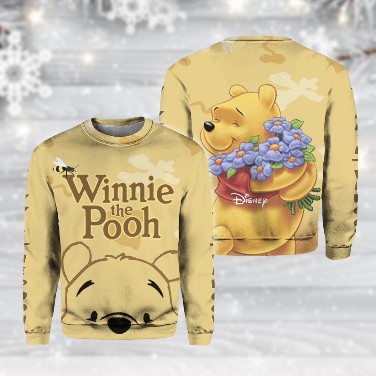 Discover Winnie the Pooh Christmas Sweater, Disney Ugly Sweater for Women, Holiday 3D Sweater