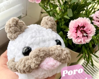 Crochet Poro Plush | Arcane | League of Legends | Tiny Plushie | Desk Buddy