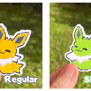 Op Eeveelution geïnspireerde stickers | Sylveon, Umbreon, Vaporeon, Glaceon, Espeon, kousvuller | Glanzende versies beschikbaar Jolteon