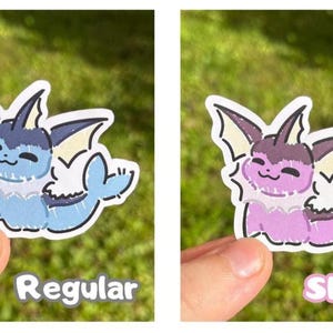 Op Eeveelution geïnspireerde stickers | Sylveon, Umbreon, Vaporeon, Glaceon, Espeon, kousvuller | Glanzende versies beschikbaar Vaporeon