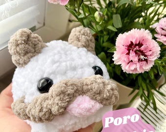 Handmade crochet Poro Plush Arcane League of Legends Plushy Toy, desk buddy, soft toy, Gift for him