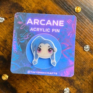Arcane Pins Collection | Jinx and VI Acrylic pin | League of Legends [ Caitlyn, VI, Jinx, Viktor, Ekko, Isha ]