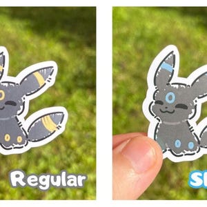 Op Eeveelution geïnspireerde stickers | Sylveon, Umbreon, Vaporeon, Glaceon, Espeon, kousvuller | Glanzende versies beschikbaar Umbreon