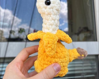 Crochet Bananadino Plush | Cute banana dinosaur  | Handmade Plushie | Dinosaur gift | anime Keychain | pocket Gift for her