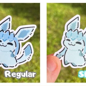 Op Eeveelution geïnspireerde stickers | Sylveon, Umbreon, Vaporeon, Glaceon, Espeon, kousvuller | Glanzende versies beschikbaar Glaceon