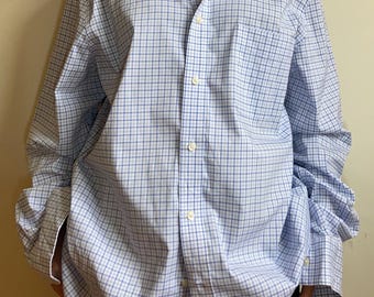 Lauren Ralph Lauren over sized light Blue plaid shirt