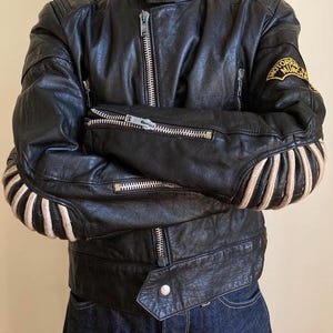 Vintage Muroto Riders Leather Jacket Made in France