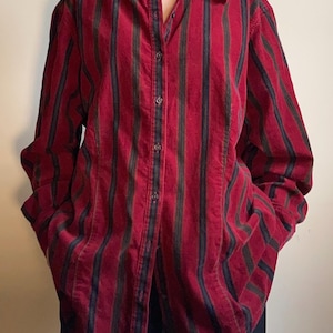 Vintage Lauren Ralph Lauren red and green Striped Shirt