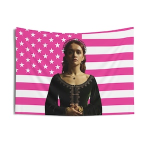 Olivia Cooke as Queen Alicent Hightower Tapestries, Olivia Cooke Pink Flag, Olivia Cooke Indoor Wall Tapestries