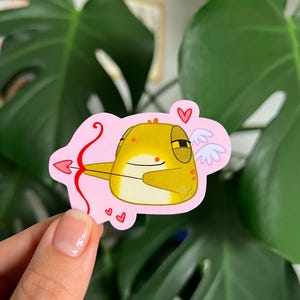 Sticker crapaud Cupidon