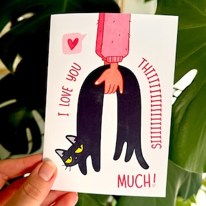 Carte d'amour de chat