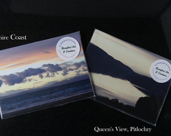 Views of Scotland - Ayrshire Coast/Queen's View Pitlochry (5 Postcards)