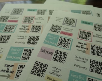 JW QR Stickers (rectangular)