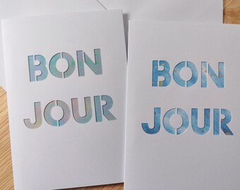Bonjour Greetings Cards